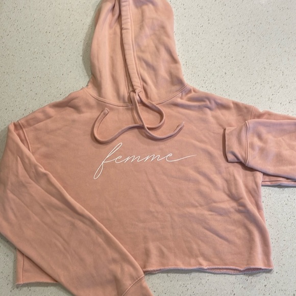 LGBTQ Cropped “Femme” Sweatshirt - Picture 1 of 5